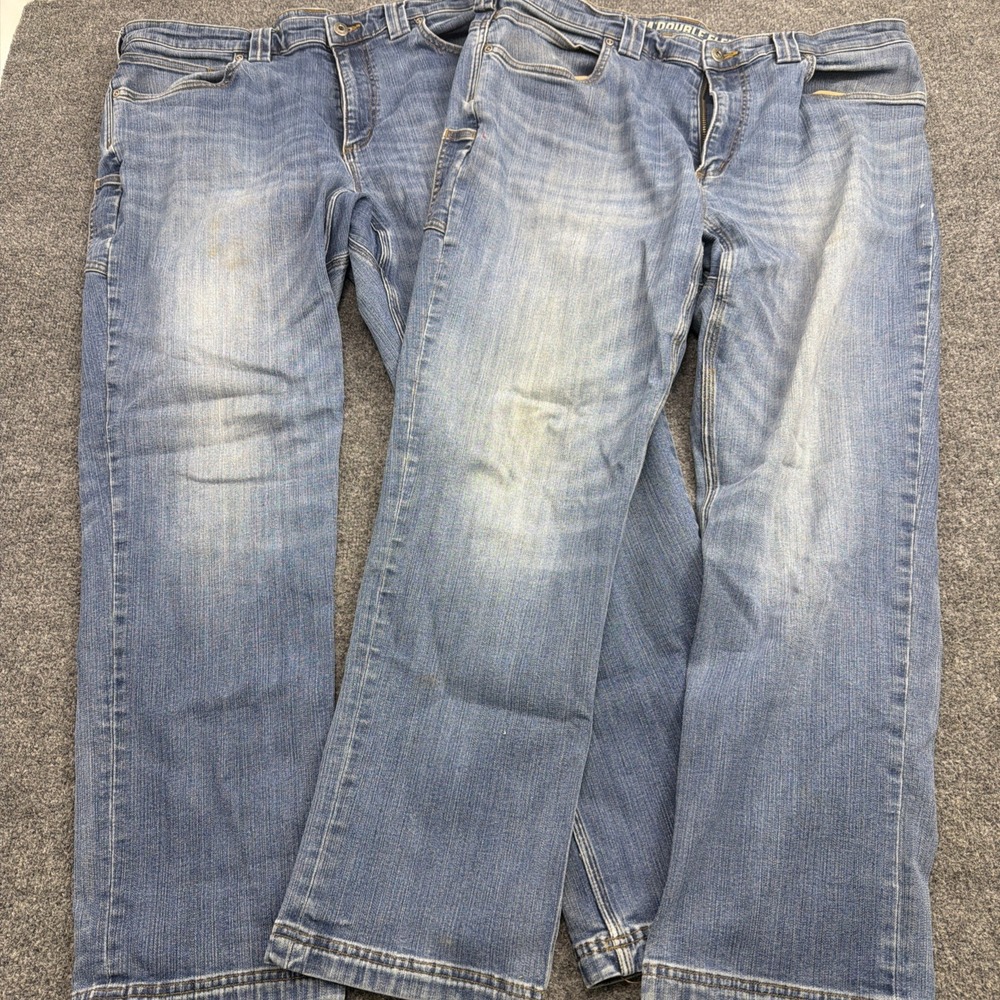 2 Pair Duluth Flex Jeans Mens 38x30 Ballroom Double Flex Jeans Workwear
